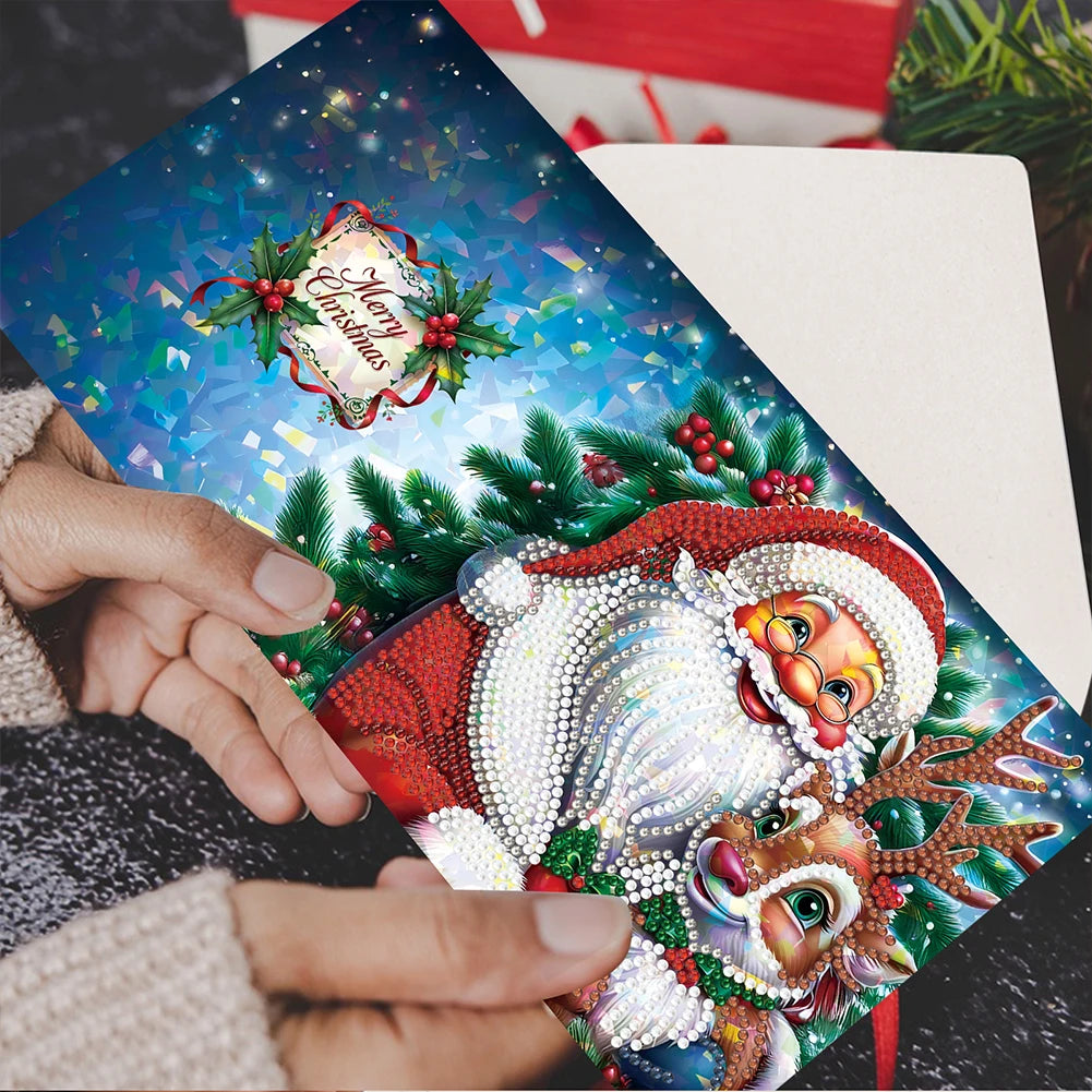 8/12Pcs 5D Rhinestone Embroidery Arts Cards Kits