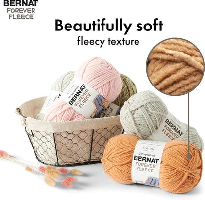 Super Bulky Fleece Yarn - 2 Pack, 280g Each, Polyester, Knitting & Crochet Projects