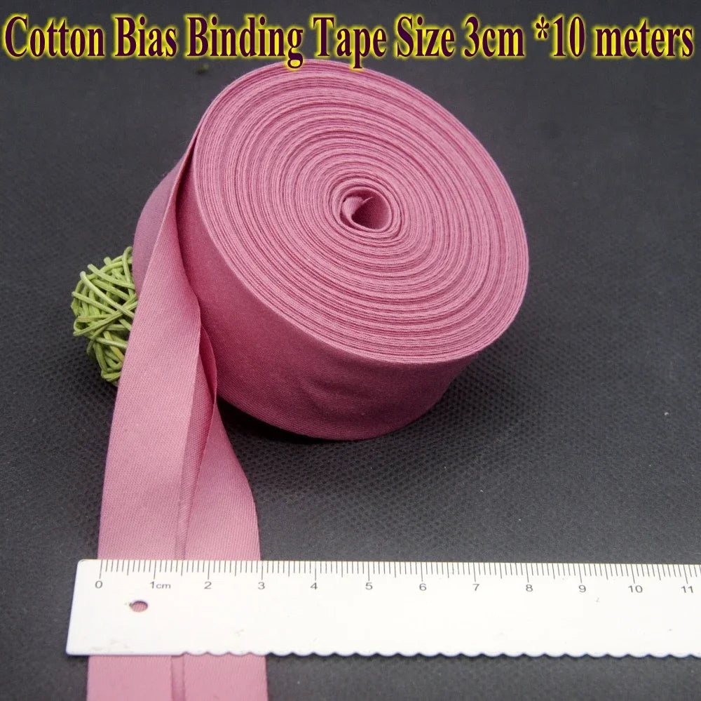 30mm x 10m Cotton Bias Binding Tape DIY Handmade Sewing for Children's clothing quilts tablecloth edge strip