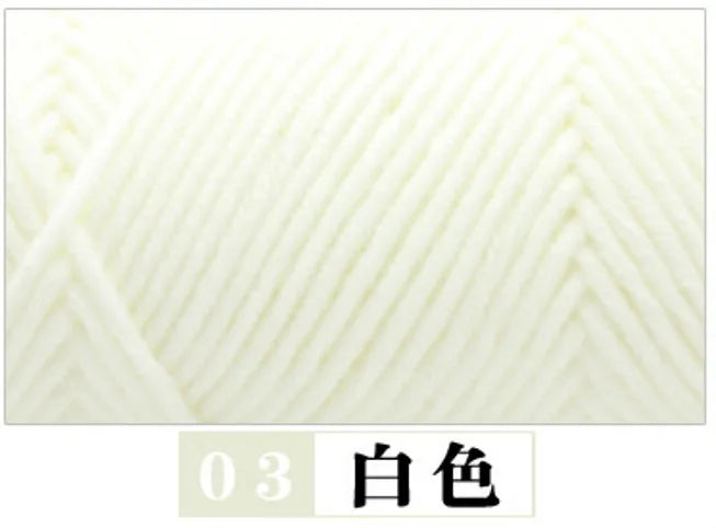 100g Pure Colour Lover Yarn Soft Milk Cotton Yarn Woolen Yarn 8 ply Thread for Knitting Scarf Wool Handmade DIY Scarves Gift