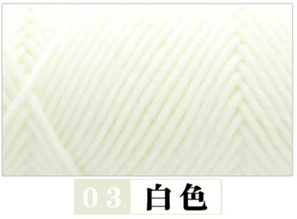 100g Pure Colour Lover Yarn Soft Milk Cotton Yarn Woolen Yarn 8 ply Thread for Knitting Scarf Wool Handmade DIY Scarves Gift