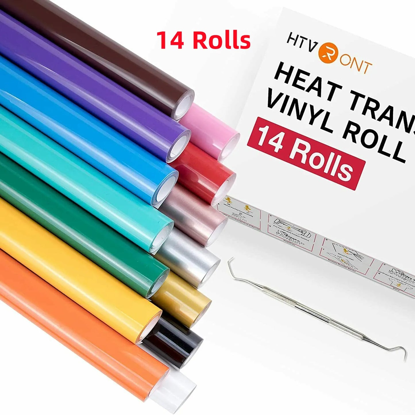 HTVRONT 12 in x 3 FT HTV Heat Transfer Vinyl Iron on Vinyl Easy to Use