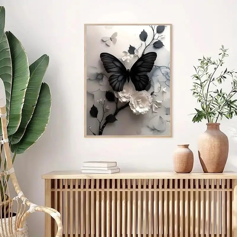 5D Butterfly Flower Diamond Art Kit for Adults
