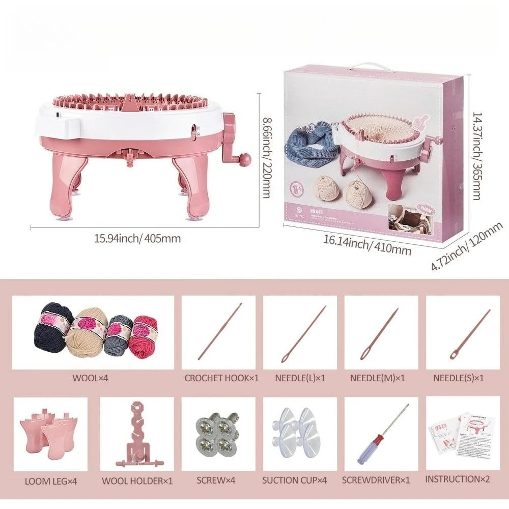 Knitting machine, intelligent knitting machine, lace knitting machine, knitting machine kit, suitable for children and adults