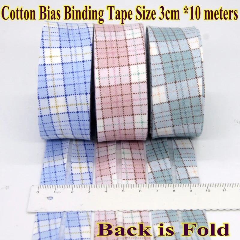 30mm x 10m Cotton Bias Binding Tape DIY Handmade Sewing for Children's clothing quilts tablecloth edge strip