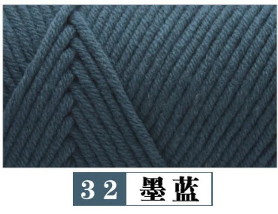 100g Pure Colour Lover Yarn Soft Milk Cotton Yarn Woolen Yarn 8 ply Thread for Knitting Scarf Wool Handmade DIY Scarves Gift