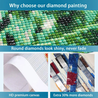 Jesus Christ Prayer Diamond Art Kit for Adults, Sunset Landscape DIY Round Full Drill Painting Home Decor 13.8x13.8in