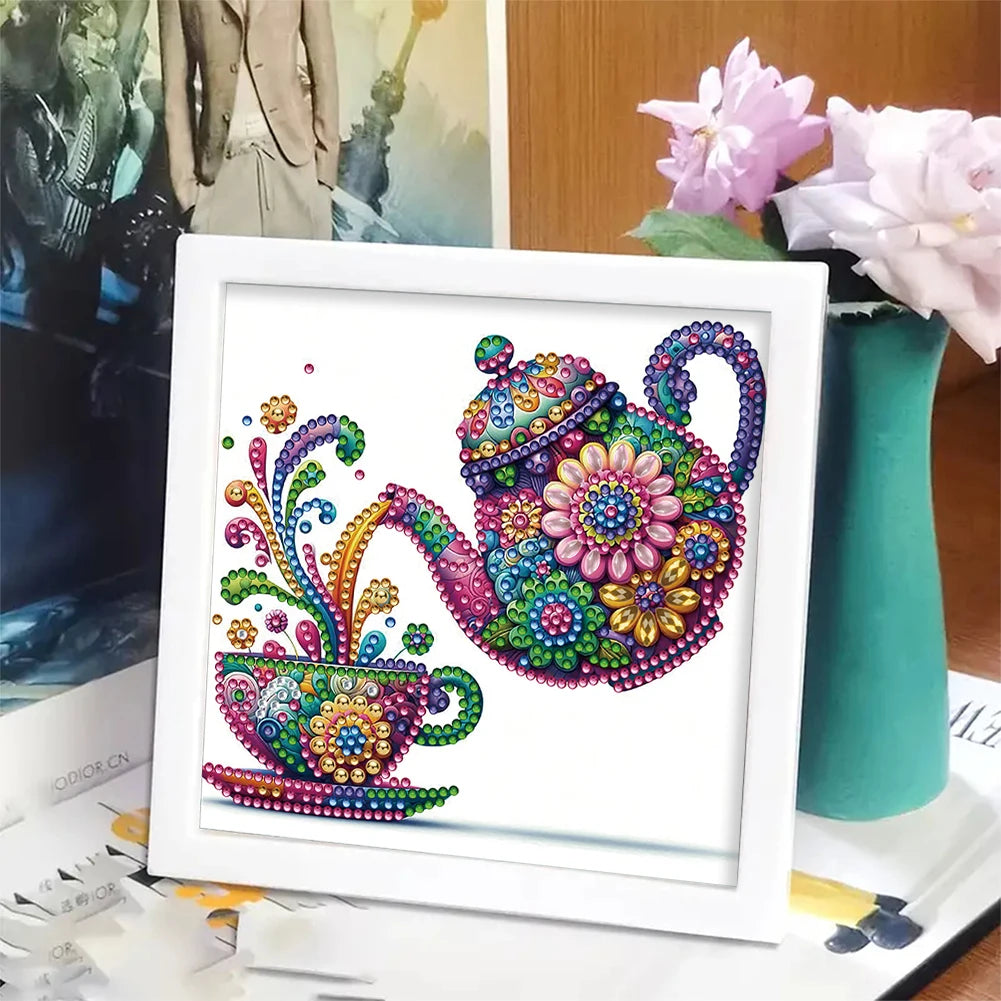 5D DIY Partial Special Shaped Drill Diamond Painting Kit Flower Decor18x18cm