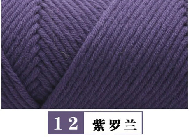100g Pure Colour Lover Yarn Soft Milk Cotton Yarn Woolen Yarn 8 ply Thread for Knitting Scarf Wool Handmade DIY Scarves Gift