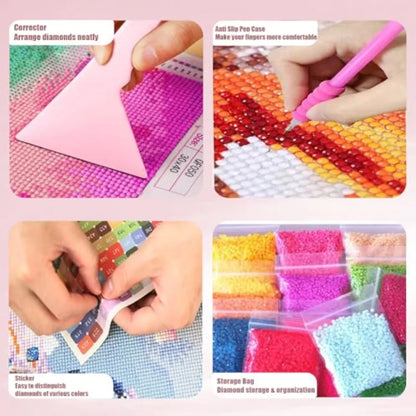 150 Pcs All Inclusive Diamond Painting Tool Kit Diamond Art Accessories Kit Including A4 LED Light Pad KitBracket Convex Point