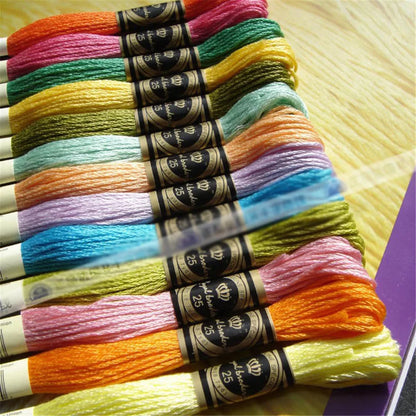 100% Cotton High Quality Cross stitch Floss Embroidery thread  Cross Stitch Embroidery Hand Knitting Sewing Weaving 8m 447 color