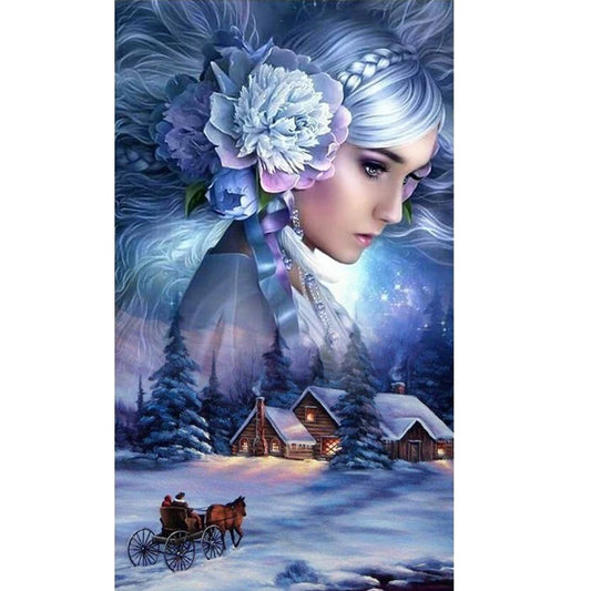 5D Kit Rhinestone DIY Goddess of Four Seasons Full Round Drill Diamond Painting