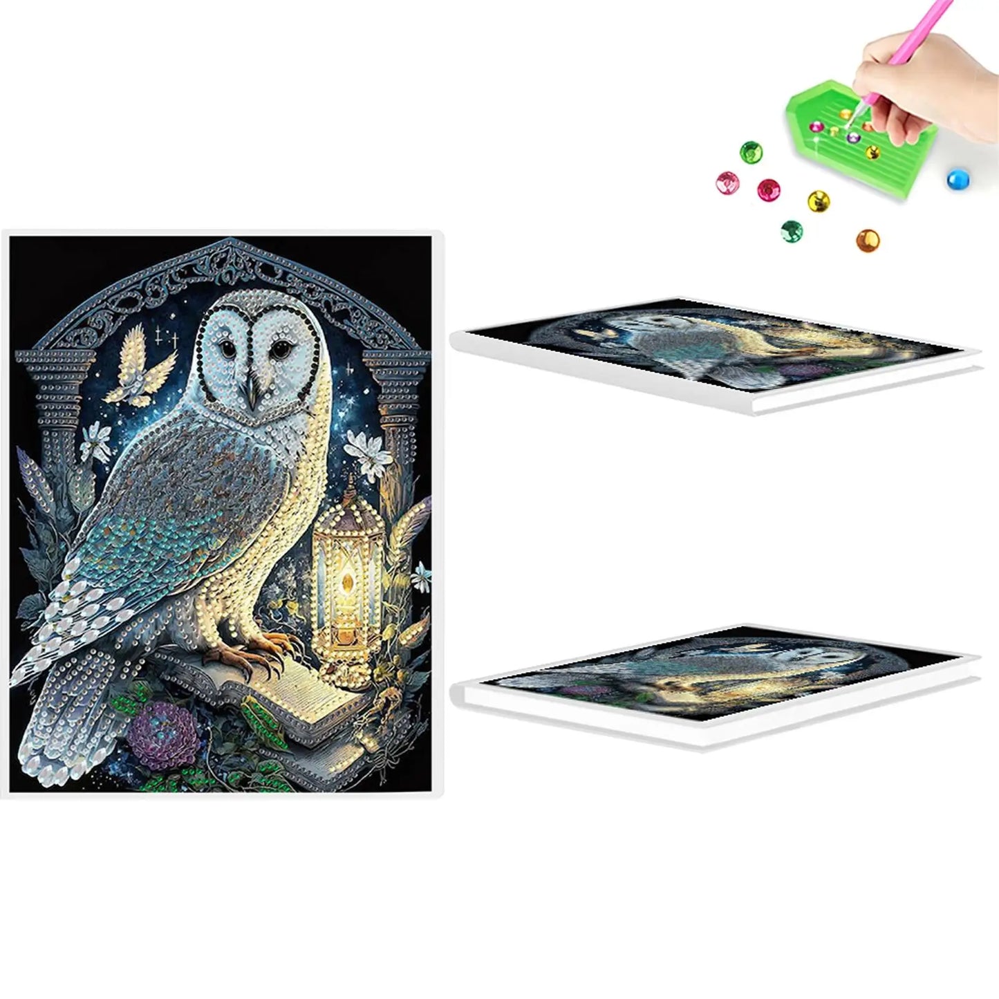 5D Diamond Painting Notebook 50 Pages A5 DIY Special Shaped Journal Sketchbook DIY Special Shaped Diamond Painting Notebook