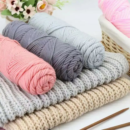 100g Pure Colour Lover Yarn Soft Milk Cotton Yarn Woolen Yarn 8 ply Thread for Knitting Scarf Wool Handmade DIY Scarves Gift