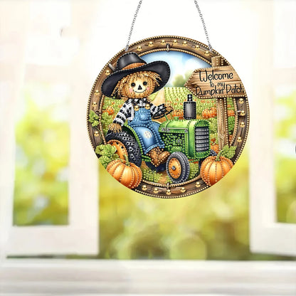 Acrylic Diamond Painting Home Decor 5D DIY Diamond Painting Dots Pendant Rhinestone Diamond Art Window Pendants for Window Decor