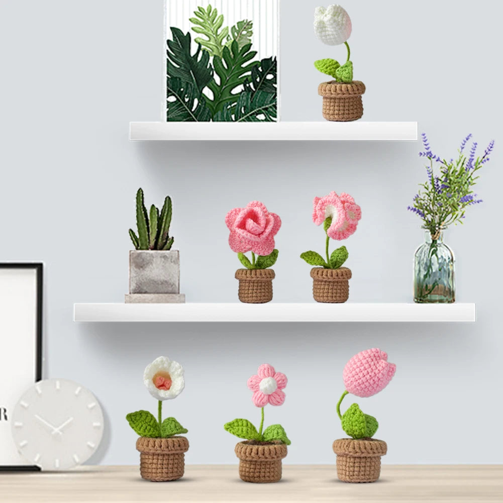 Potted Plant Crochet Kit DIY Crochet Starter Kit with Step-by-Step Video Tutorials Knitting Crocheting Kit for Adults