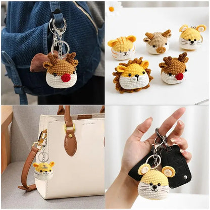 Kids Crochet Kit For Beginners Complete Crochet Keychain Kit Kids Crochet Animals Easy Crochet Crafts Crochet Tools And