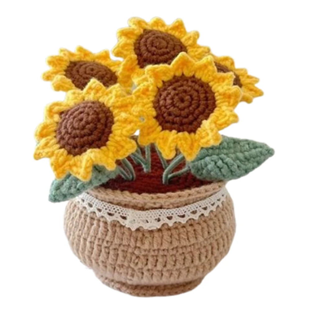 Crochet Kit DIY Tulip Flowers Plant Potted Crochet