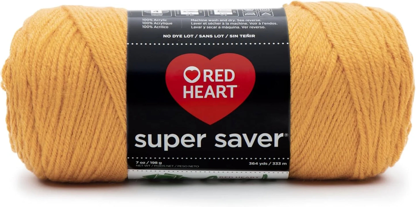 Premium Gold Acrylic Yarn for Knitting and Crocheting, 364 Yards, Medium Worsted Weight