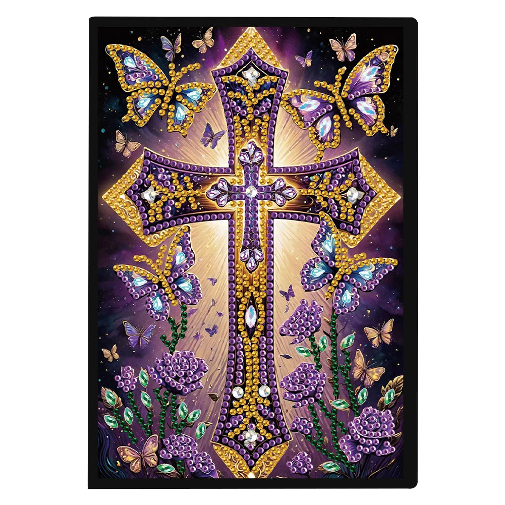 50-Page A5 Size Flower Animal Diamond Painting Diary Book