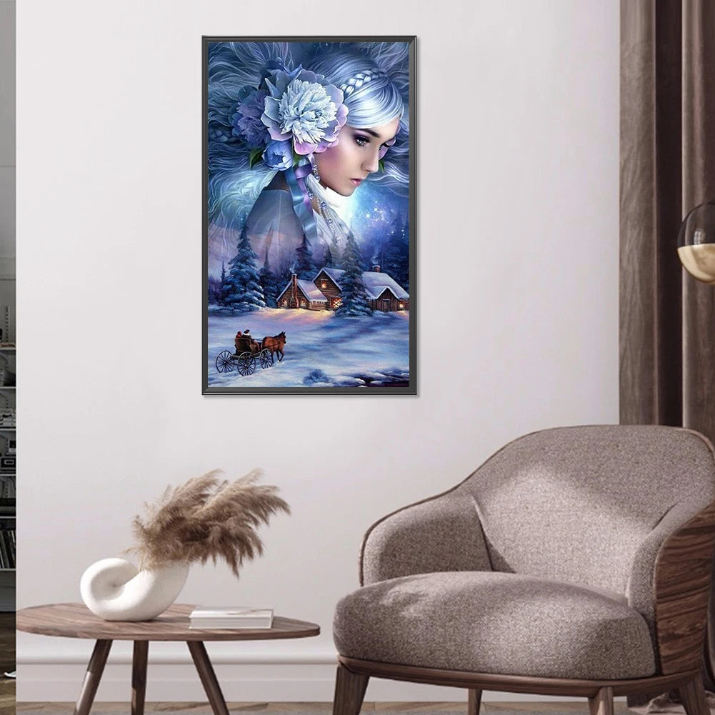 5D Kit Rhinestone DIY Goddess of Four Seasons Full Round Drill Diamond Painting