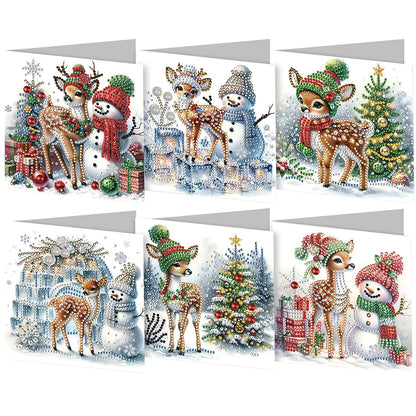 6/12pc DIY Diamond Painting Kits Greeting Card