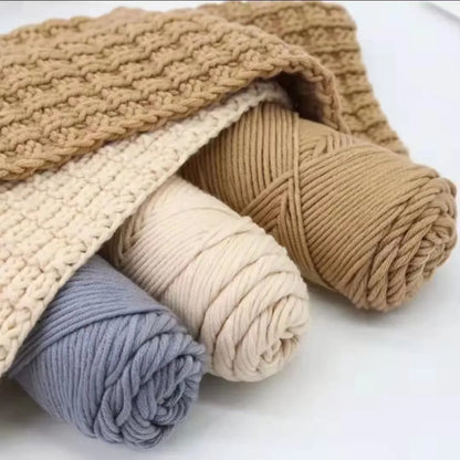 100g Pure Colour Lover Yarn Soft Milk Cotton Yarn Woolen Yarn 8 ply Thread for Knitting Scarf Wool Handmade DIY Scarves Gift
