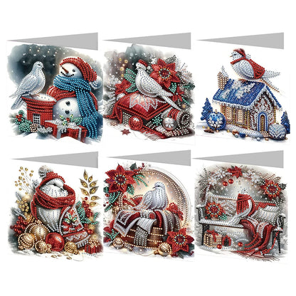 6/12pc DIY Diamond Painting Kits Greeting Card
