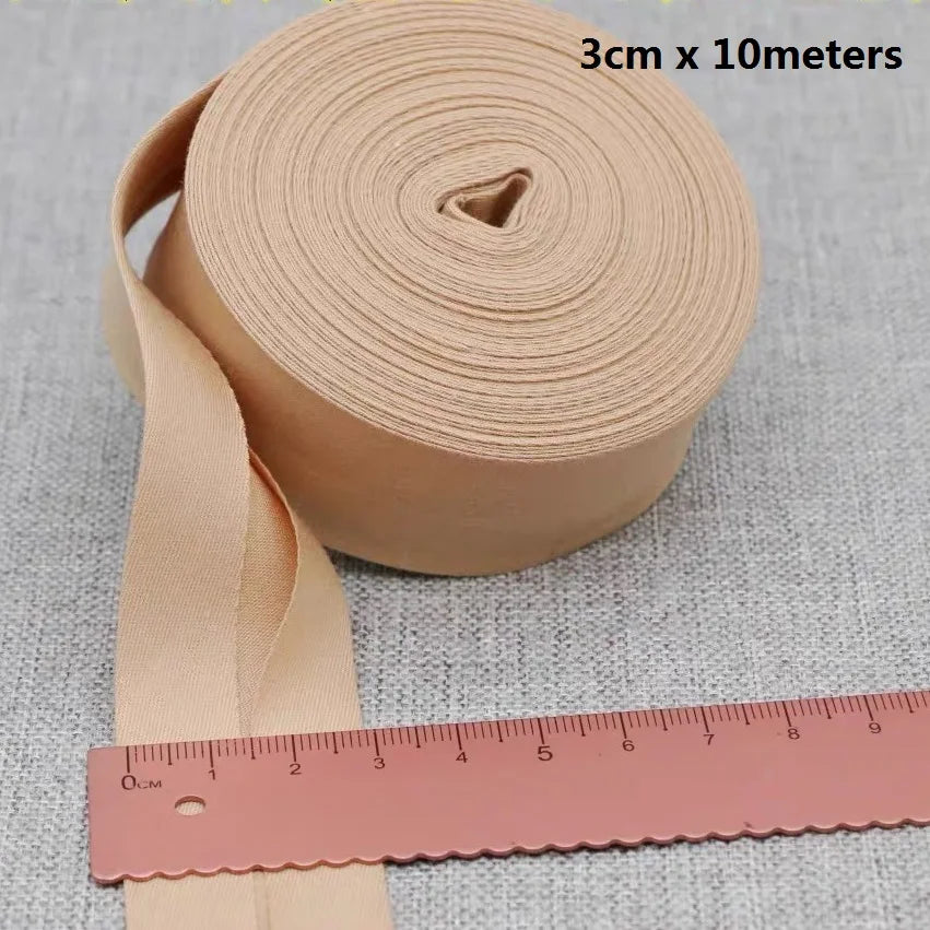 30mm x 10m Cotton Bias Binding Tape DIY Handmade Sewing for Children's clothing quilts tablecloth edge strip