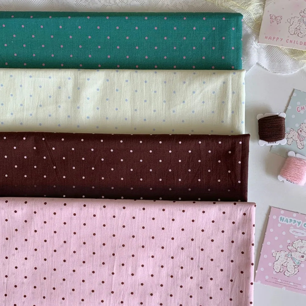 140x50cm  60s Small Dots Classic Polka Dot Printed Fabric