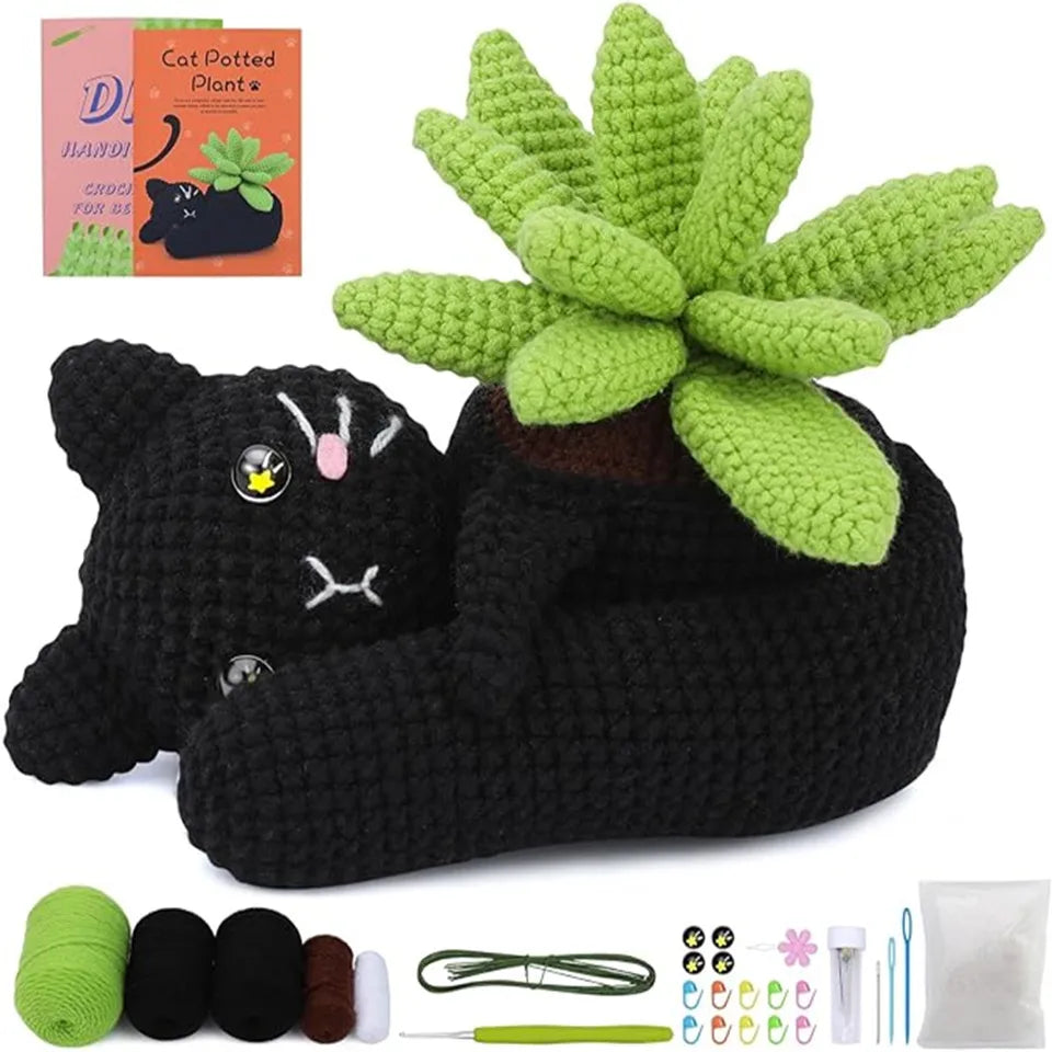 Crochet Material Package Kit for Beginners with Step-by-Step Video Tutorial and Instructions Complete Crochet Supplies Set