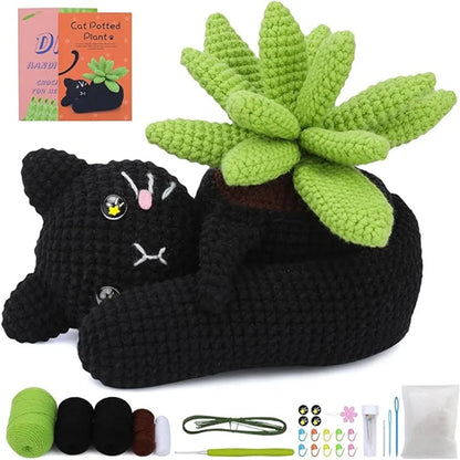 Crochet Material Package Kit for Beginners with Step-by-Step Video Tutorial and Instructions Complete Crochet Supplies Set