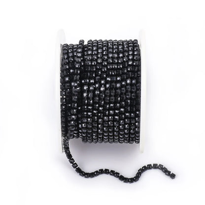 SS6 SS8 SS12 Sewing Red Glass Rhinestone Chain Trim Strass Cup Chain Crystal Ribbon Banding For Clothes DIY Crafts