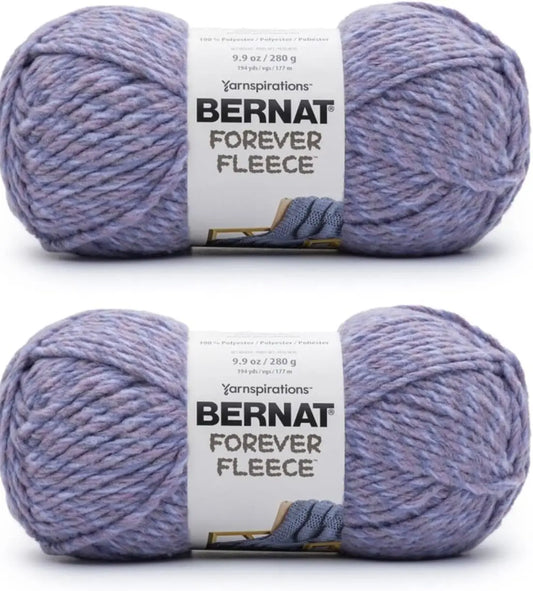 Super Bulky Fleece Yarn - 2 Pack, 280g Each, Polyester, Knitting & Crochet Projects