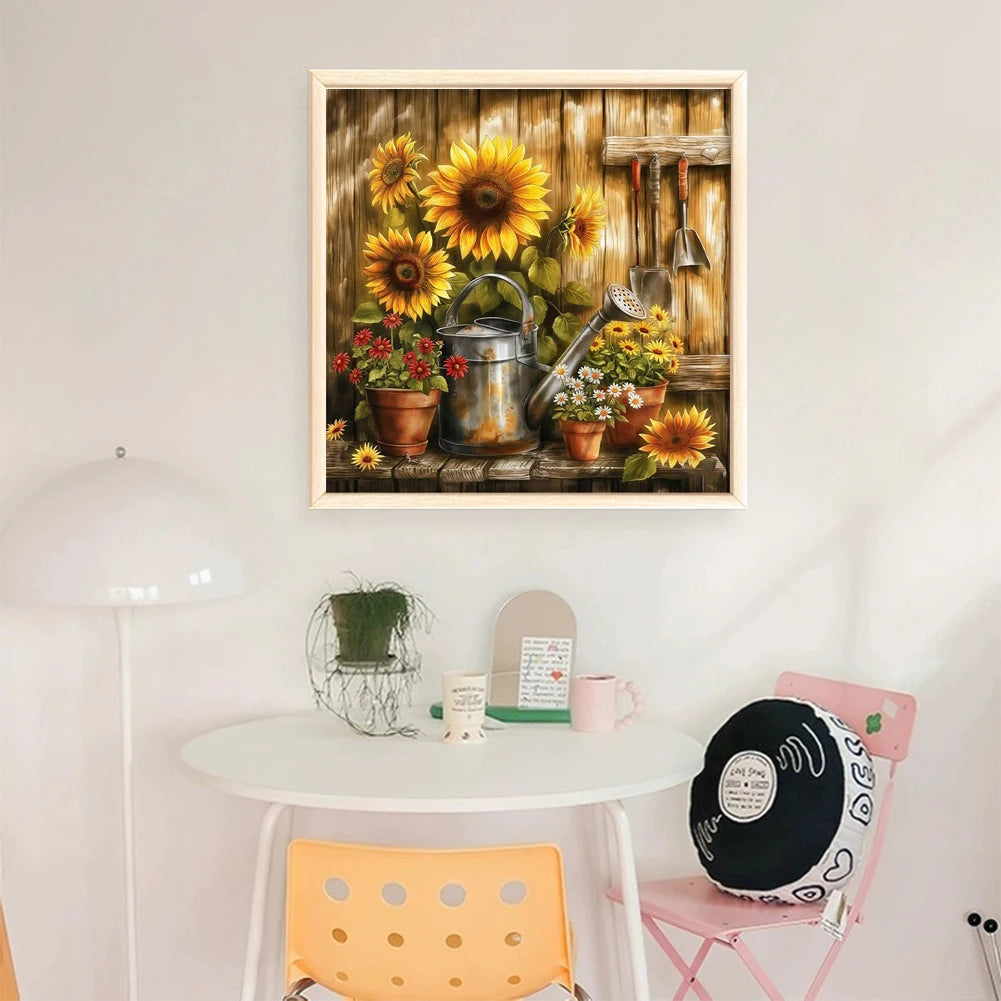 Scenery Printed Cross Stitch Kit 40x40cm DIY 11CT Embroidery Craft Set Decor