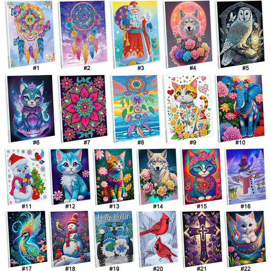 5D Diamond Painting Notebook 50 Pages A5 DIY Special Shaped Journal Sketchbook DIY Special Shaped Diamond Painting Notebook