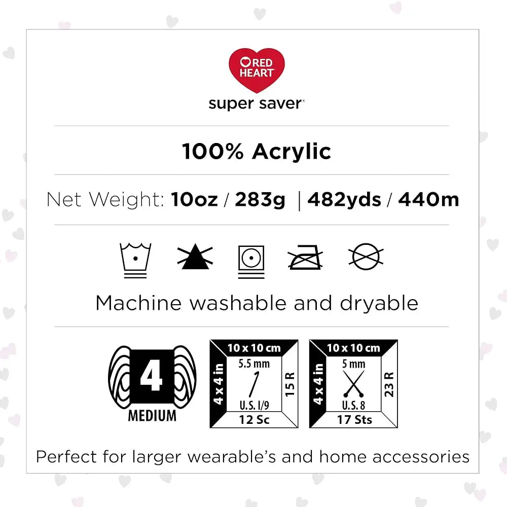 Super Saver Jumbo Icelandic Yarn - 2 Pack of 283g/10oz - Acrylic - 4 Medium (Worsted) - 482 Yards - Knitting/Crochet
