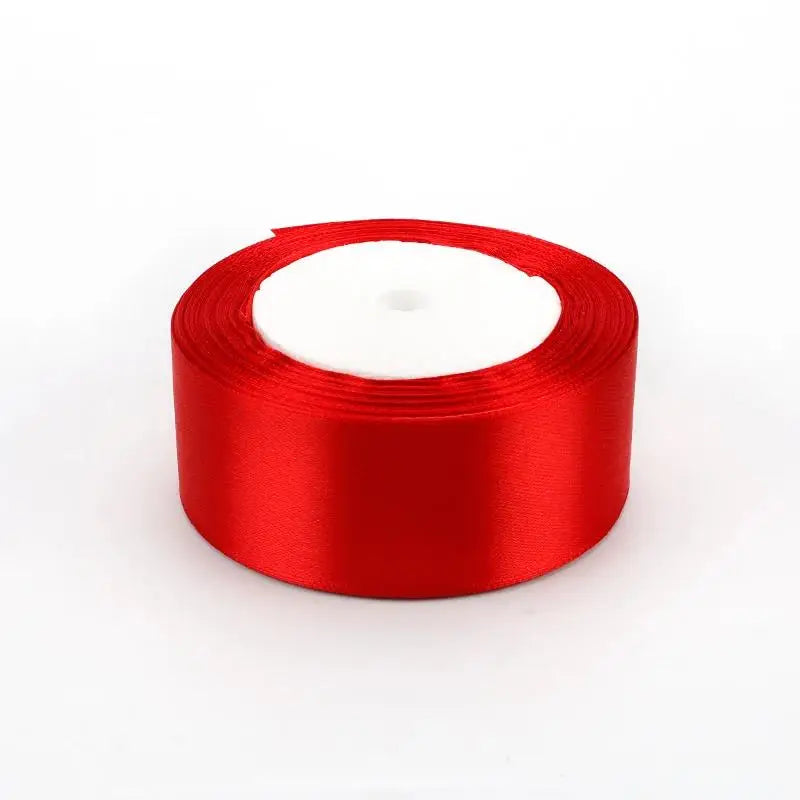 Red Satin Ribbon Wedding Christmas Halloween Party Decoration Gift Wrapping Scrapbooking Supplies DIY Bow Crafts Packing Tape/.，
