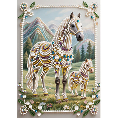 Animal Special Shaped 5D DIY Partial Drill Pearl Gem Diamond Art Painting Kit for Adults Beginners Home Decor 11.81x15.75in