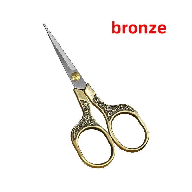 1PC Sewing Scissors Stainless Steel Retro Embroidery Tailor Scissors Dressmaker Shears Fabric Cutter DIY Sewing Accessories