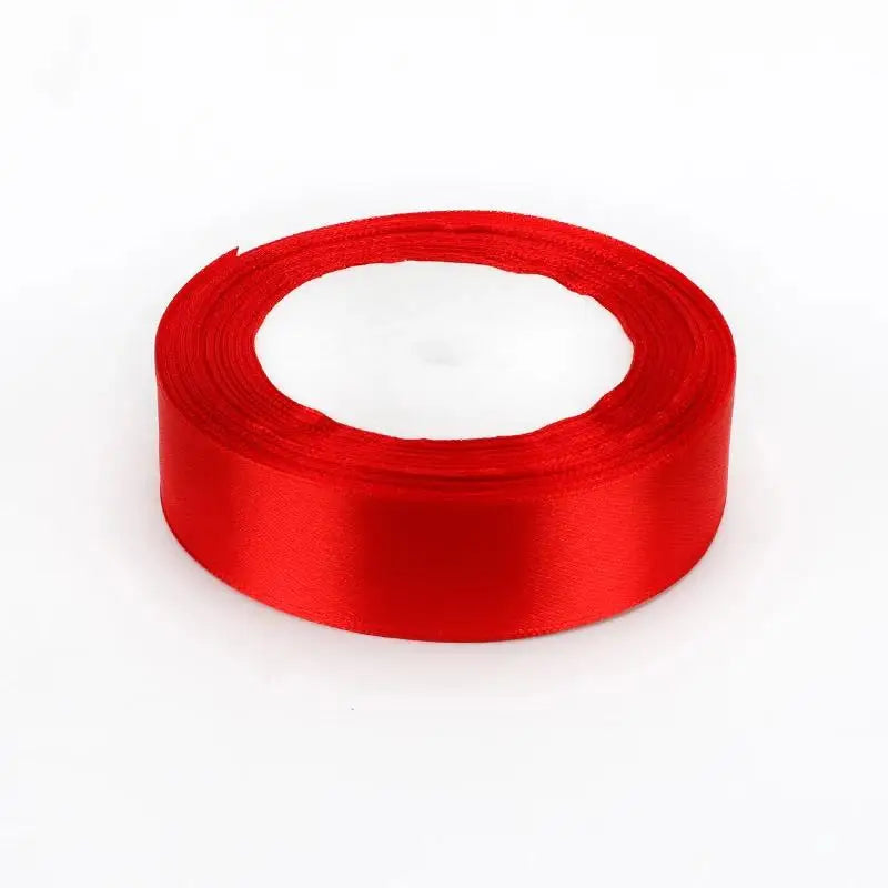 Red Satin Ribbon Wedding Christmas Halloween Party Decoration Gift Wrapping Scrapbooking Supplies DIY Bow Crafts Packing Tape/.，