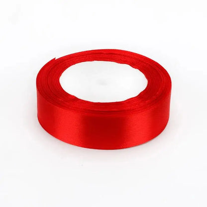 Red Satin Ribbon Wedding Christmas Halloween Party Decoration Gift Wrapping Scrapbooking Supplies DIY Bow Crafts Packing Tape/.，