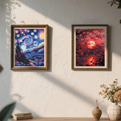 6 Kinds Of Patterns Scenery Animals Diamond Painting Art Kits 5D Full Round Drill DIY Diamond Painting Perfect Home Wall Decor
