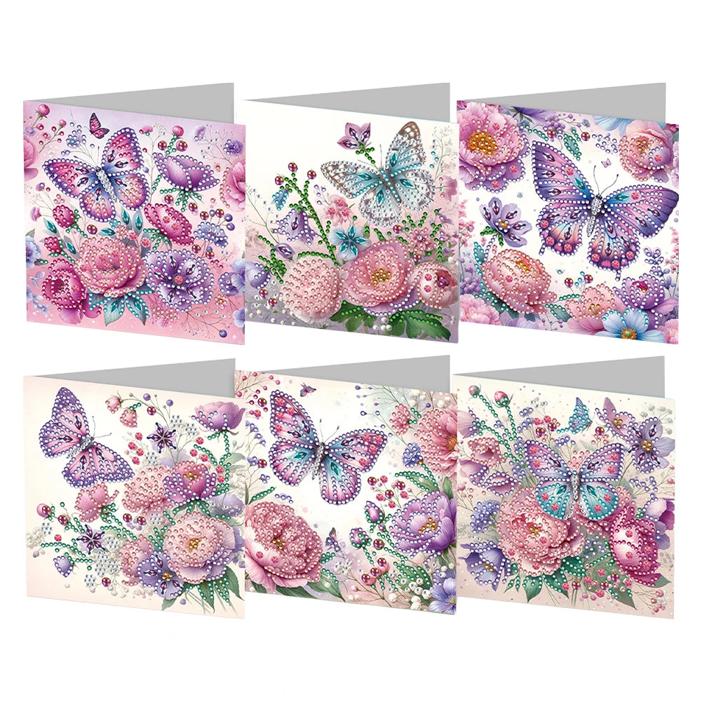 6/12pc DIY Diamond Painting Kits Greeting Card