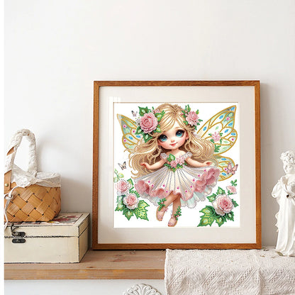 4Pcs 5D DIY Partial Special Shape Drill Diamond Painting Elf Fairy Decor 30x30cm