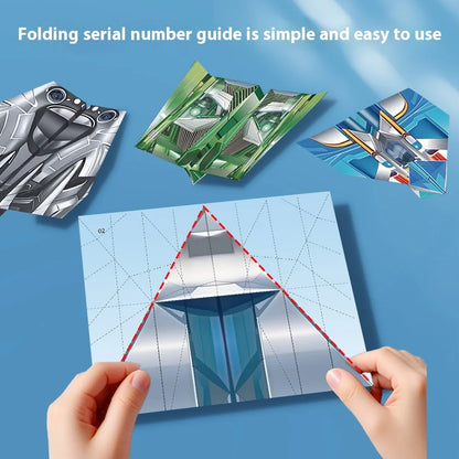 Kids DIY Paper Airplane Kit 36Pcs Full Color Origami Parent-child Educational Toy Hands-on Ability Puzzle Toy