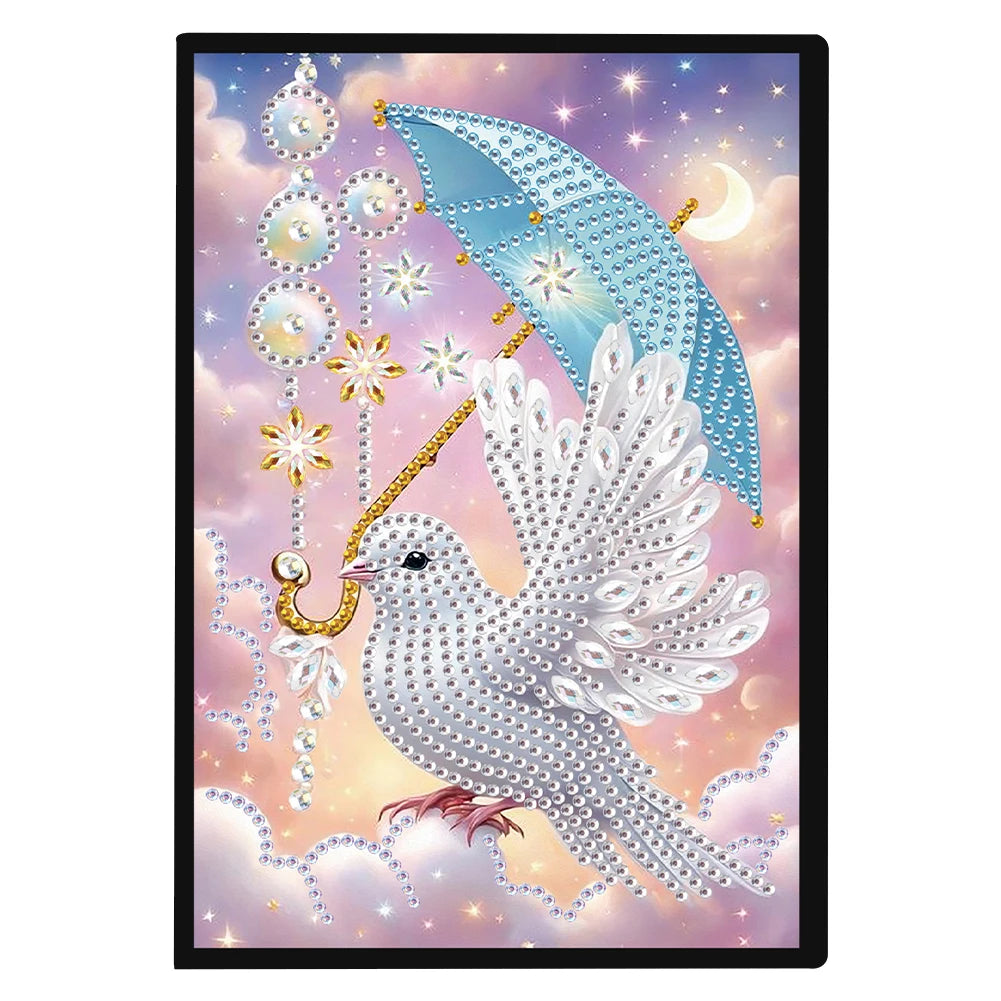 50-Page A5 Size Flower Animal Diamond Painting Diary Book
