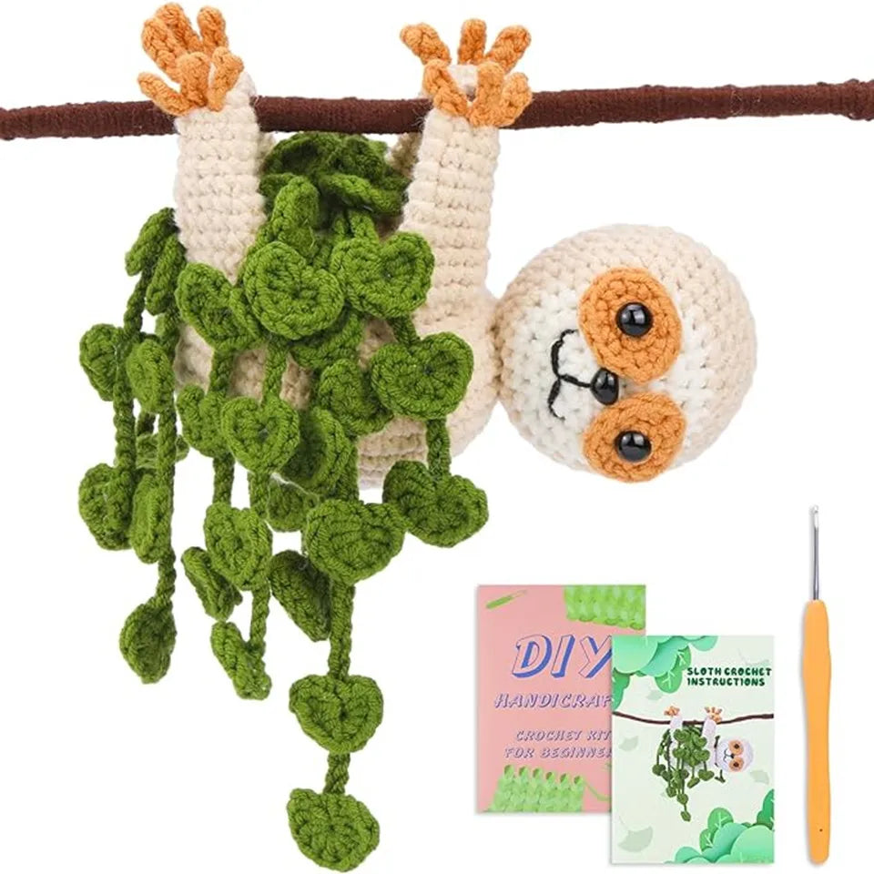 Crochet Material Package Kit for Beginners with Step-by-Step Video Tutorial and Instructions Complete Crochet Supplies Set