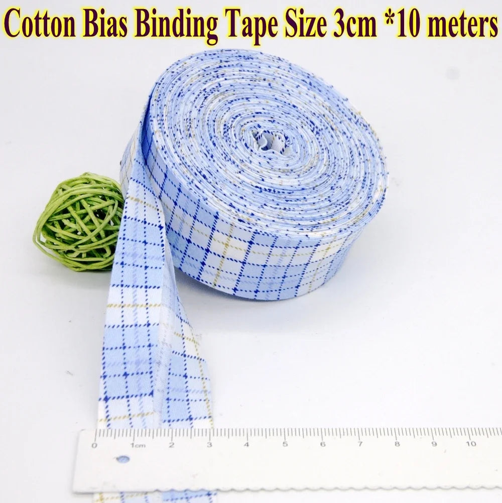 30mm x 10m Cotton Bias Binding Tape DIY Handmade Sewing for Children's clothing quilts tablecloth edge strip