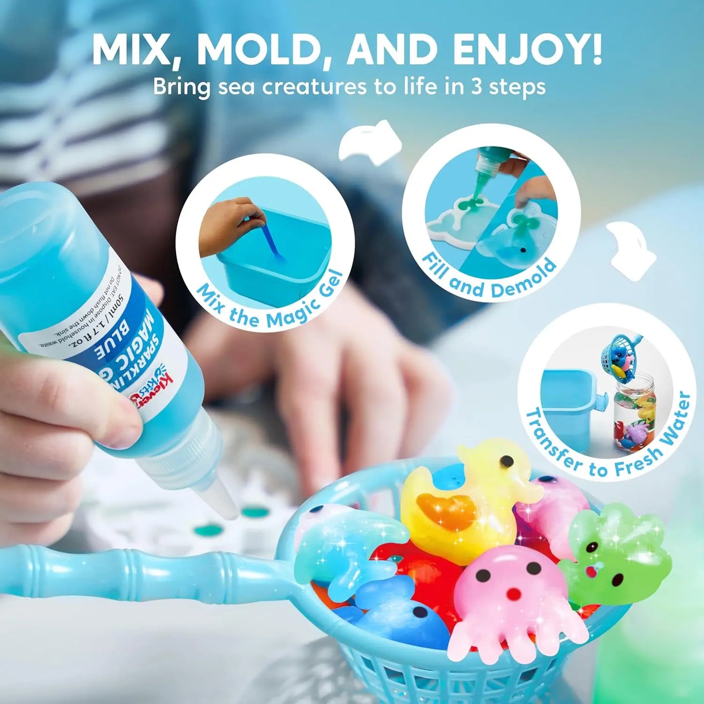 JOYFY Water Gel Kit Magic Fairy Water Gel Toy Kit with 10 Gels